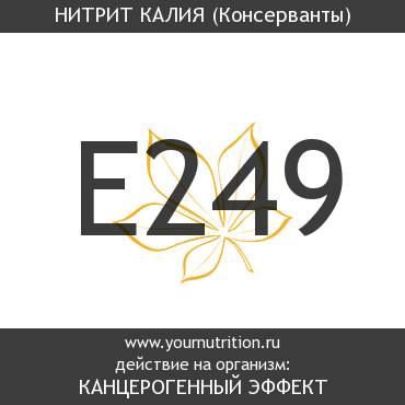 E249 Нитрит калия E249 Нитрит калия