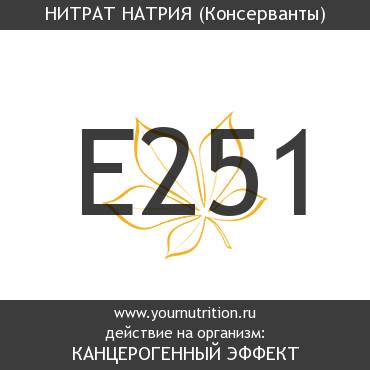 E251 Нитрат натрия E251 Нитрат натрия