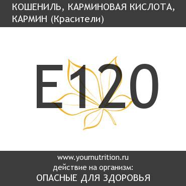 E120 Кошениль, карминовая кислота, кармин