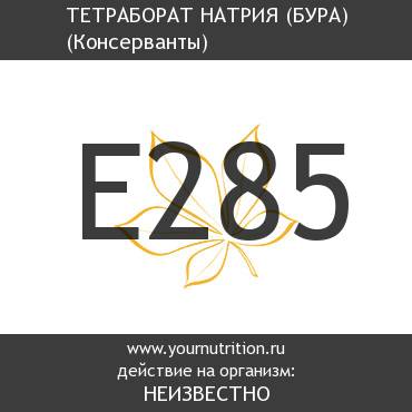 E285 Тетраборат натрия (бура)