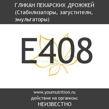 E408 Гликан пекарских дрожжей