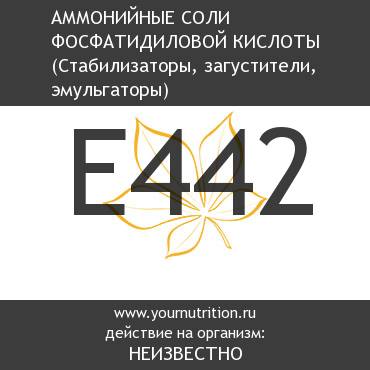 E442 Аммонийные соли фосфатидиловой кислоты E442 Аммонийные соли фосфатидиловой кислоты