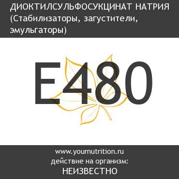 E480 Диоктилсульфосукцинат натрия E480 Диоктилсульфосукцинат натрия