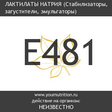 E481 Лактилаты натрия E481 Лактилаты натрия