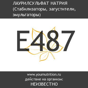 E487 Лаурилсульфат натрия