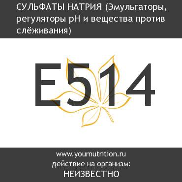E514 Сульфаты натрия