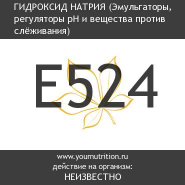 E524 Гидроксид натрия E524 Гидроксид натрия