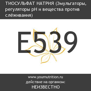 E539 Тиосульфат натрия