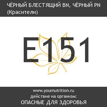 E151 Чёрный блестящий BN, чёрный PN