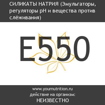 E550 Силикаты натрия