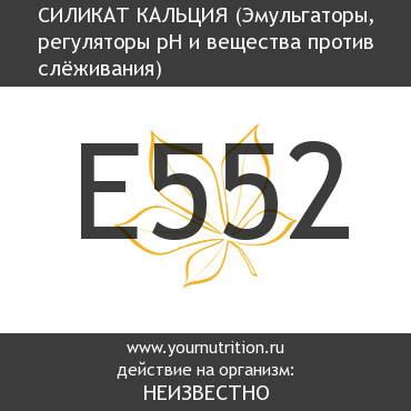 E552 Силикат кальция