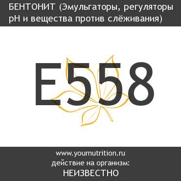 E558 Бентонит