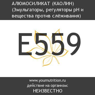 E559 Алюмосиликат (каолин)