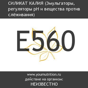 E560 Силикат калия