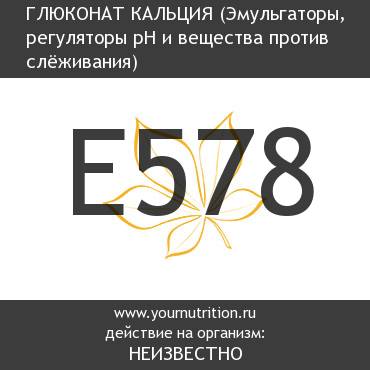 E578 Глюконат кальция E578 Глюконат кальция
