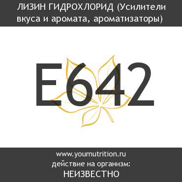 E642 Лизин гидрохлорид E642 Лизин гидрохлорид
