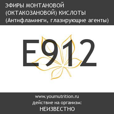 E912 Эфиры монтановой (октакозановой) кислоты