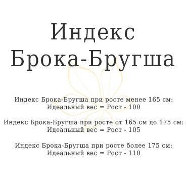 Калькулятор идеального веса брока. Масса тела по формуле Брока-Бругша. РОСТО-весовой индекс Брока-Бругша формула. Индекс Бругша. Индекс Брока норма.