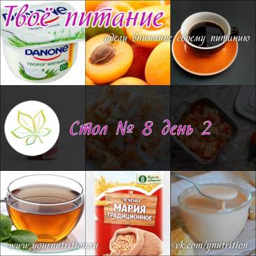 Стол № 8 день 2