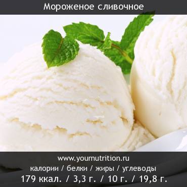 Мороженое сливочное