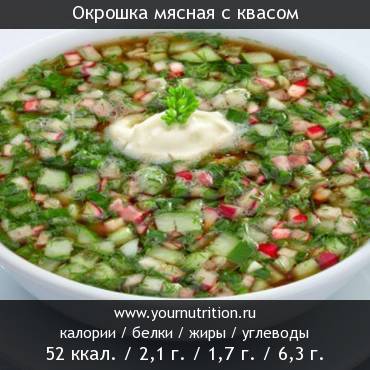 Окрошка мясная с квасом