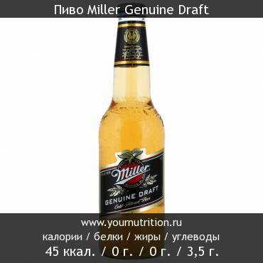 Пиво Miller Genuine Draft