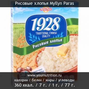 Рисовые хлопья Myllyn Paras