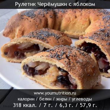 Рулетик Черёмушки с яблоком