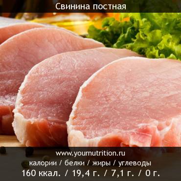 Свинина постная