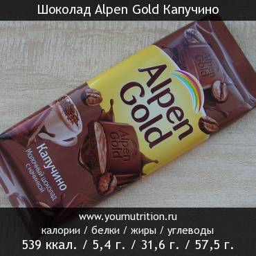 Шоколад Alpen Gold Капучино