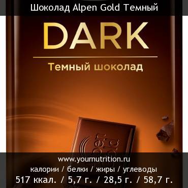 Шоколад Alpen Gold Темный
