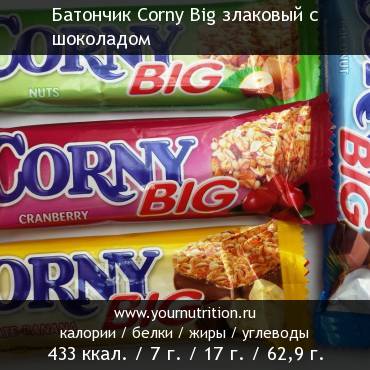 Батончик Corny Big злаковый с шоколадом