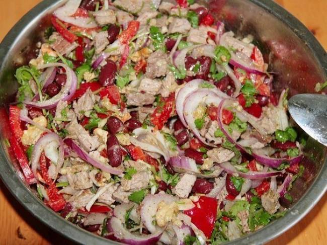 Салат «тбилиси» - рецепт с рачетом калорийности и БЖУ