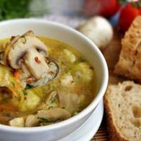 Гречневый суп с грибами