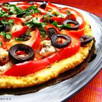 Пицца-диет вариант на творожно-ржаном тесте
