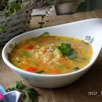 Овощной суп с овсянкой и корневым сельдереем