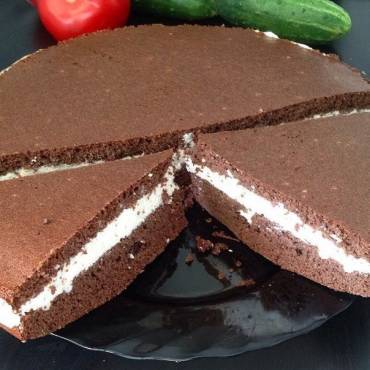 Творожно-шоколадный торт