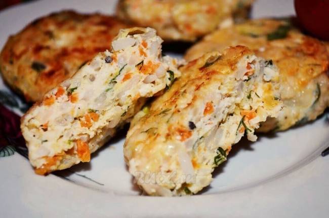 калорийность куриной котлеты с кабачком