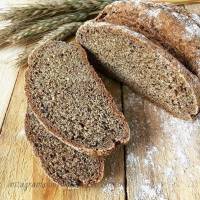 Бездрожжевой хлеб с кунжутом и семенем льна